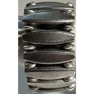 Bracelets Sterling Toned Large Expandable 1.5 Inche Wide 3 Inch Closed Unbranded
